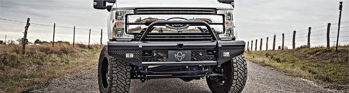 Close up of a lifted truck