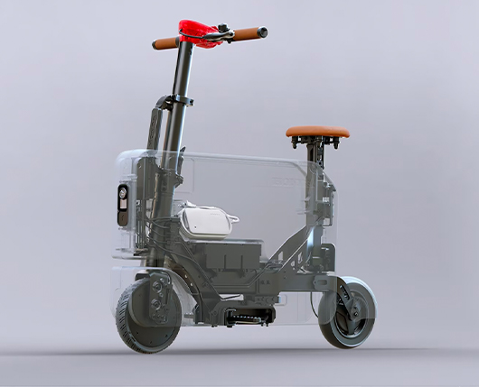 See through view of the Honda Motocompacto