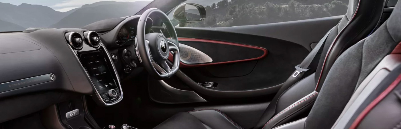 Close up interior shot of the McLaren GT