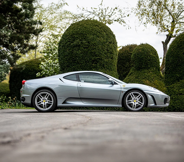 Side view of a manual Ferrari