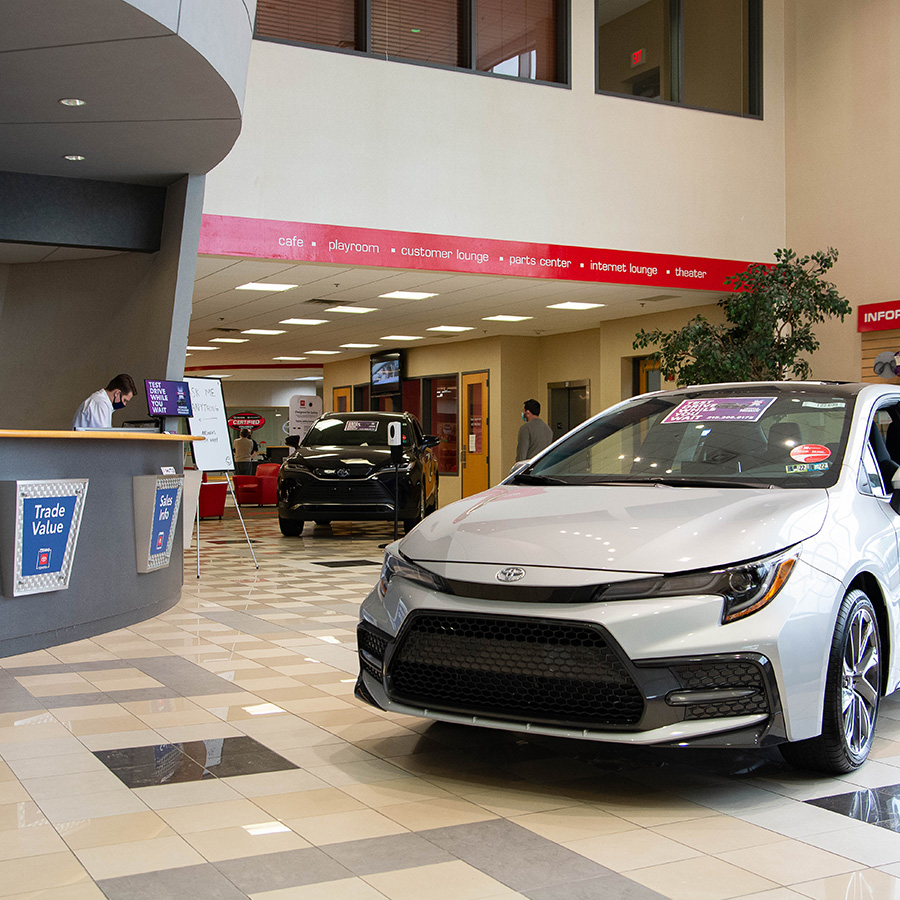 Toyota Corolla on sales floor